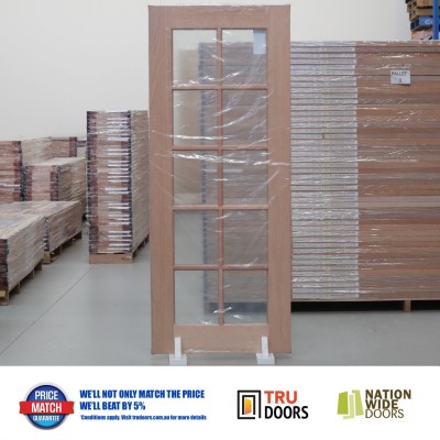 10 LITE Clear Glass Solid Timber Doors