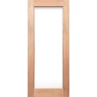 1 LITE Translucent Frosted Glass Solid Timber Doors