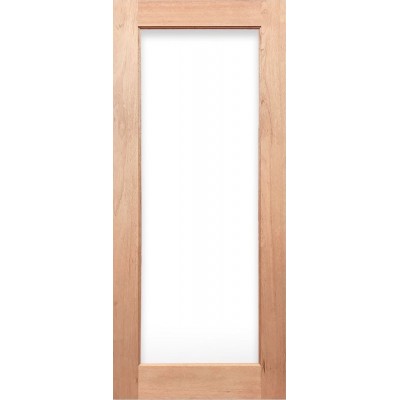 1 LITE Translucent Frosted Glass Solid Timber Doors