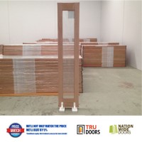 1 LITE Bifold Clear Glass Solid Timber Doors