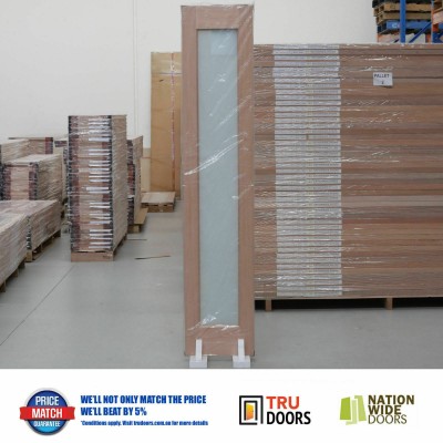 1 LITE Bifold Translucent Frosted Glass Solid Timber Doors