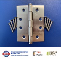 A Pair Stainless Steel Plain Hinges with Screws