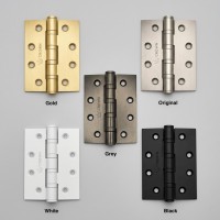A Pair of Stainless Steel Ball Bearing Hinges with Screw