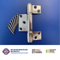 A Pair of Stainless Steel Three Leaves Bifold  Hinges with Screw