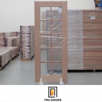 10 LITE CLEAR SAFET GLASS SOLID TIMBER FRENCH DOORS
