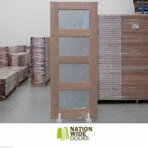 4B FROSTED SAFET GLASS SOLID TIMBER FRENCH DOORS