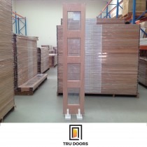 4 LITE BIFOLD CLEAR SAFET GLASS SOLID TIMBER FRENCH DOORS