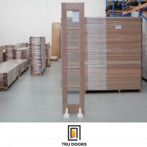 5 LITE BIFOLD CLEAR SAFET GLASS SOLID TIMBER FRENCH DOORS